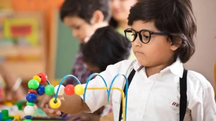 Children Focus On Maths