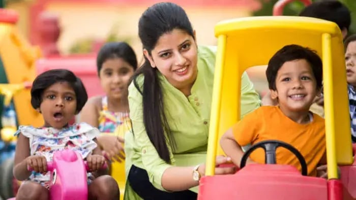 Indian kids doing Exercises