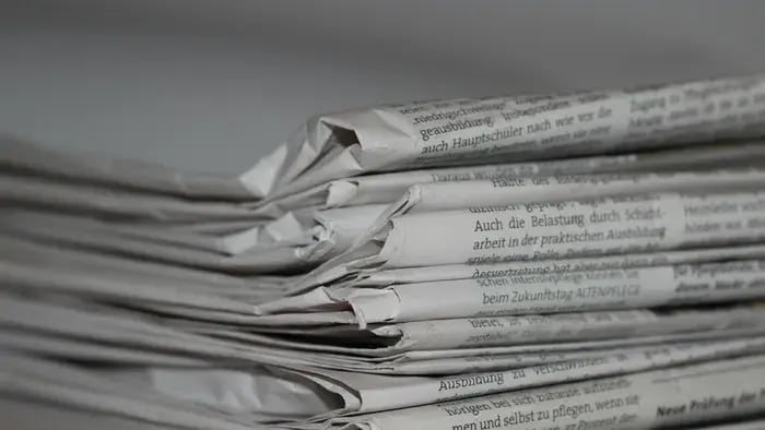 pile of newspapers