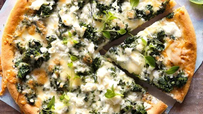 Green Foods for Kids: Fun and Nutritious Ways to Add Greens to Their - Cheesy spinach pizza
