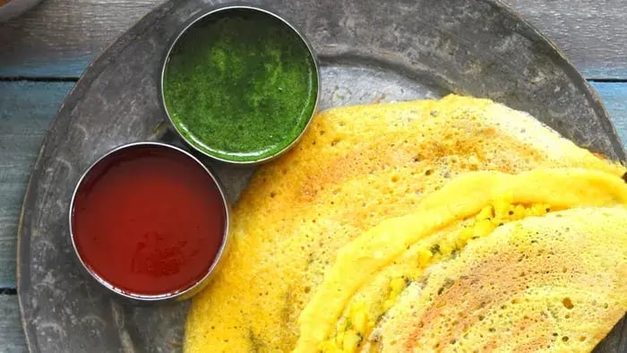 Moong Dal Cheela Served On A Plate