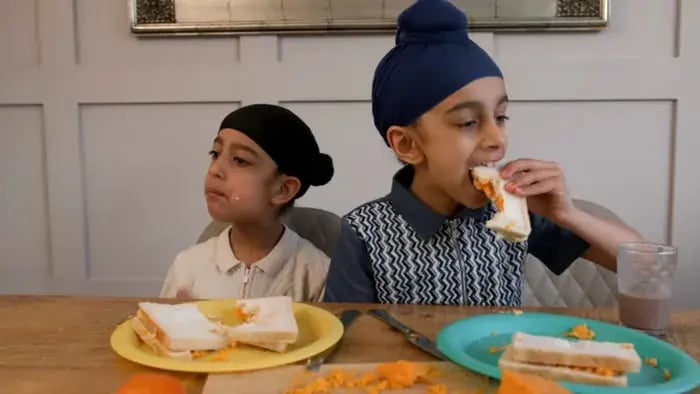 Indian Kid Eating