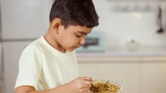 Indian Kids Eating
