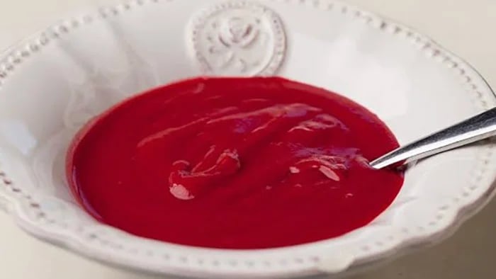 Beetroot and pear puree