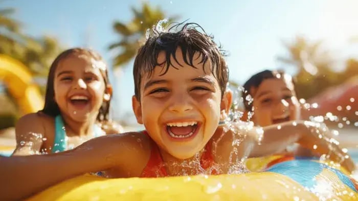 Indian kids absorbing Vitmain D outdoor