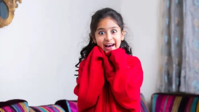 Indian Kids Playing In Winters