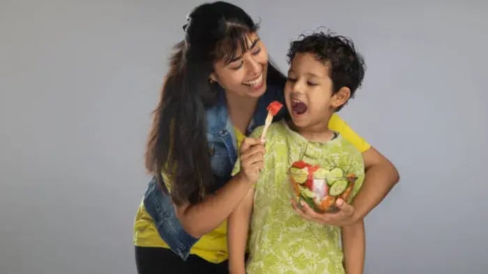Indian Kid Eating