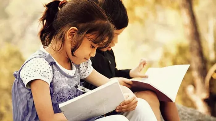 Indian Kids Reading