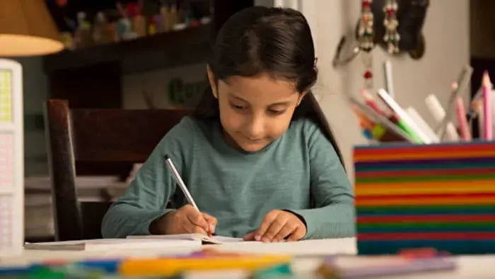 Indian Kids Studying