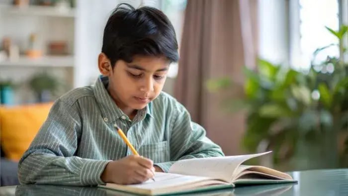 Indian Kids Studying