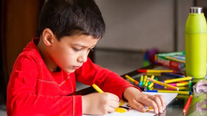 Indian Kid Drawing