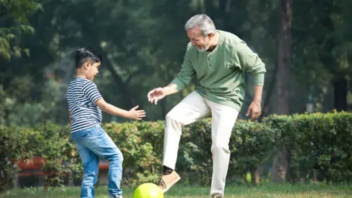 Indian kid and parent playing