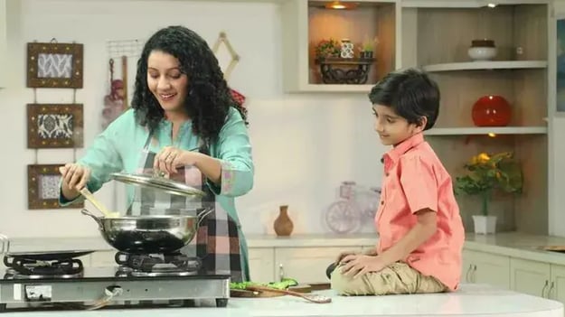 Mother And Kid Cooking