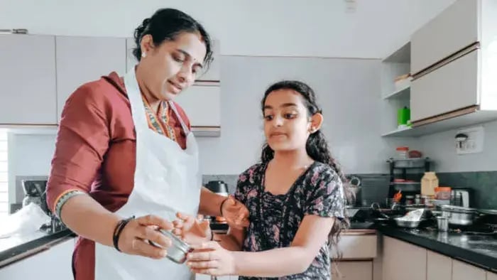 Indian Kid Eating