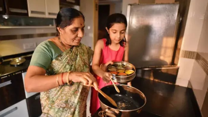 Indian Kids Eating