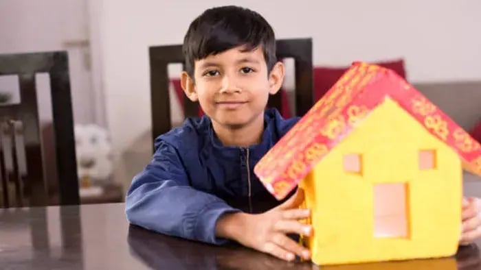 Indian kids playing inside