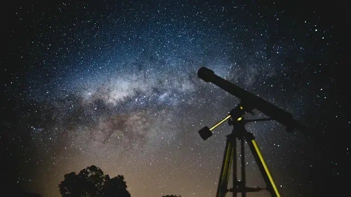 clear night sky-clear night sky with a telescope 