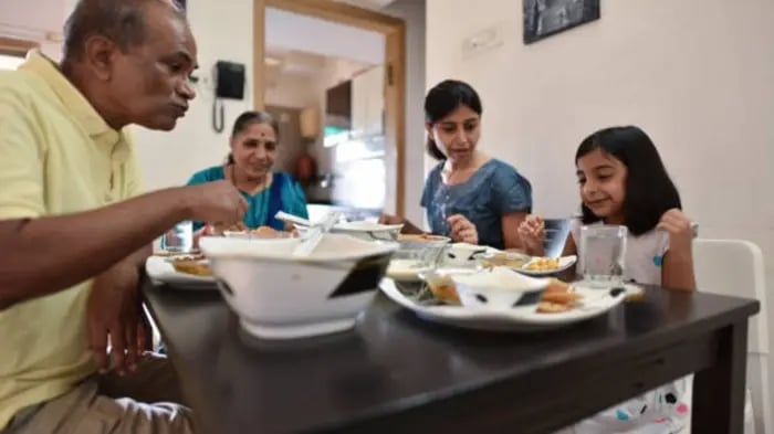 Indian Kid Eating Food