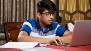 Indian Kid Studying