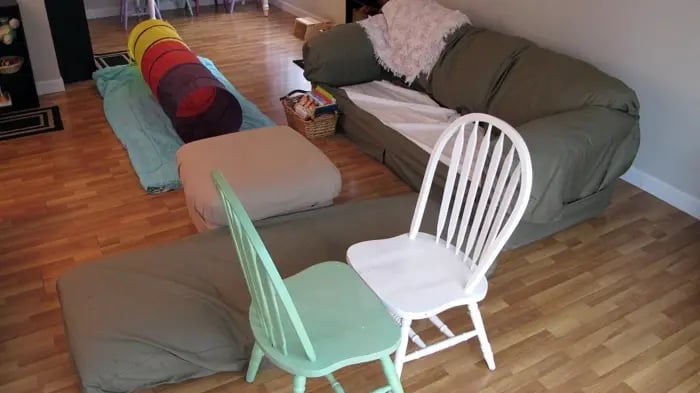 Living Room Indoor Obstacle Course For Kids