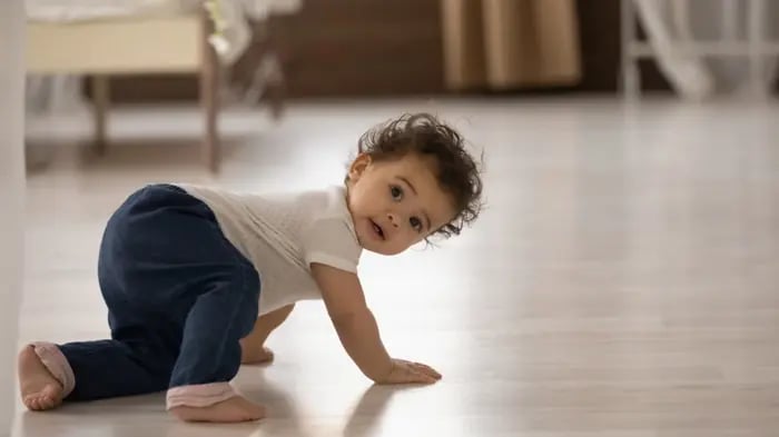 Cute Indian Boy Trying Crab Walk
