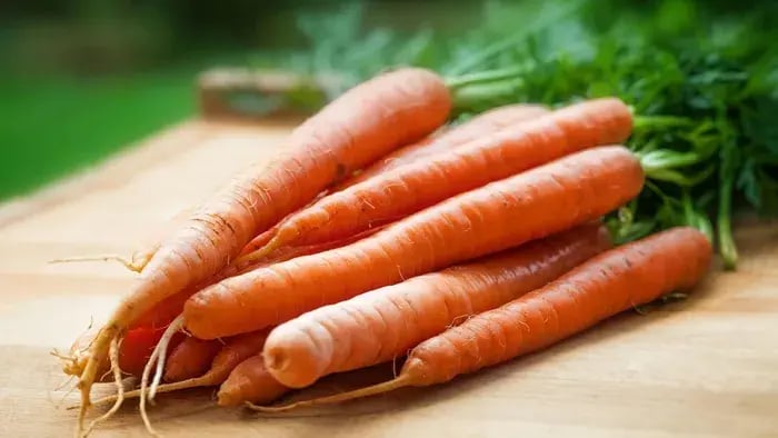 Carrots on a table