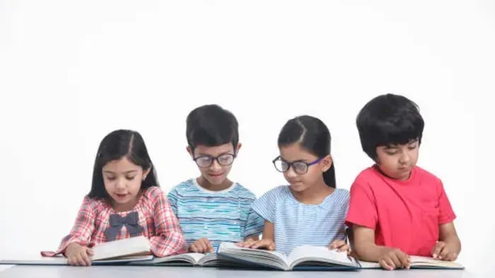 Indian Kids Reading