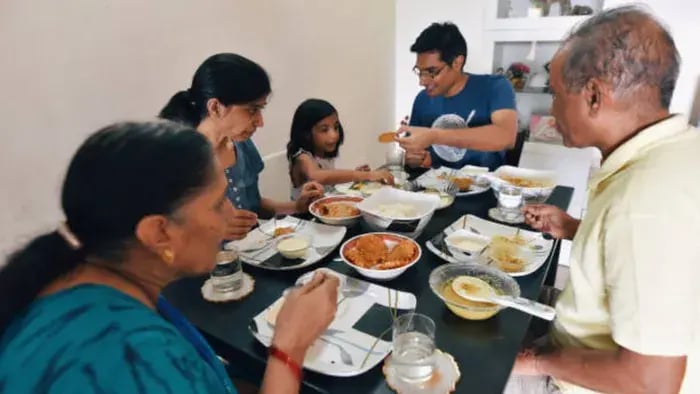 Indian Kids Eating