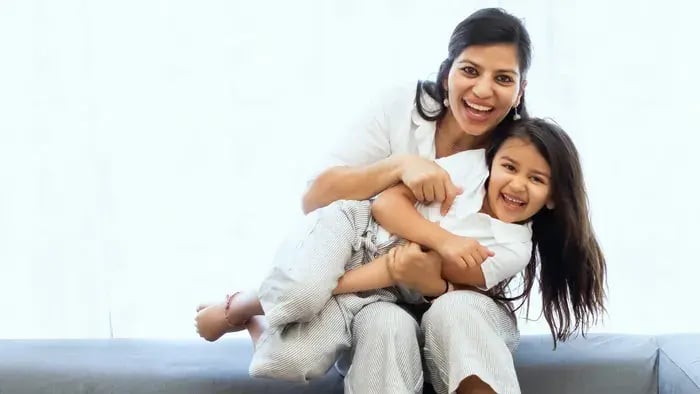 Indian kids with parents