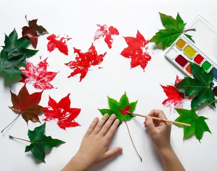 Drawing on and Decorating the Leaves