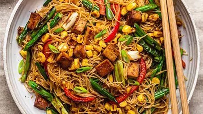 Rice noodles in peanut butter sauce recipe