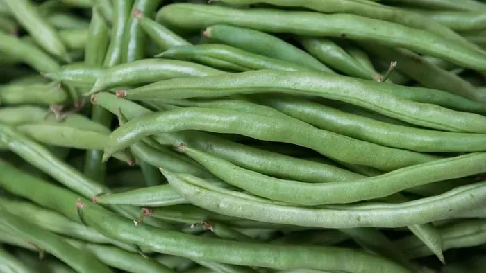 a bunch of green beans