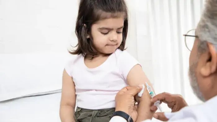 Indian Kids Getting Vaccinated