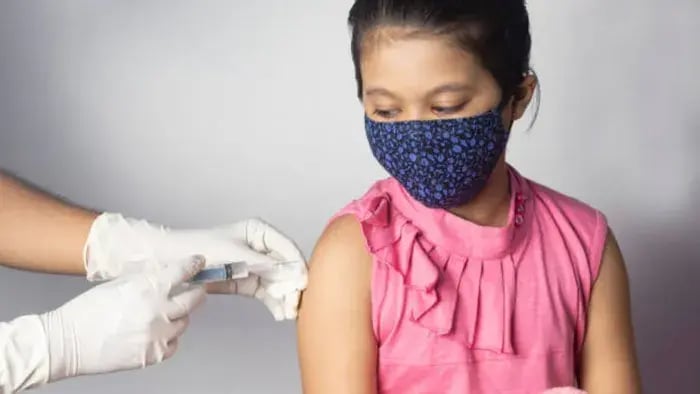 Indian Kids Getting Vaccinated
