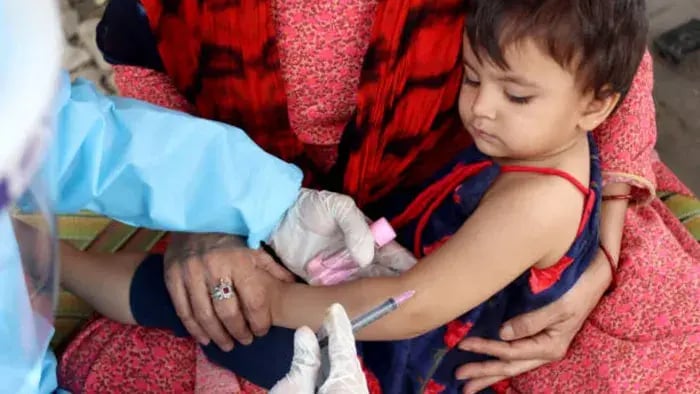 Indian Kids Getting Vaccinated