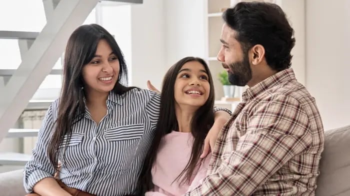 Family And Teen Daughter Quality Family Time