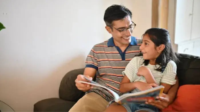 Indian Kid Reading