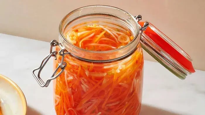 Carrot Kimchi In A Jar