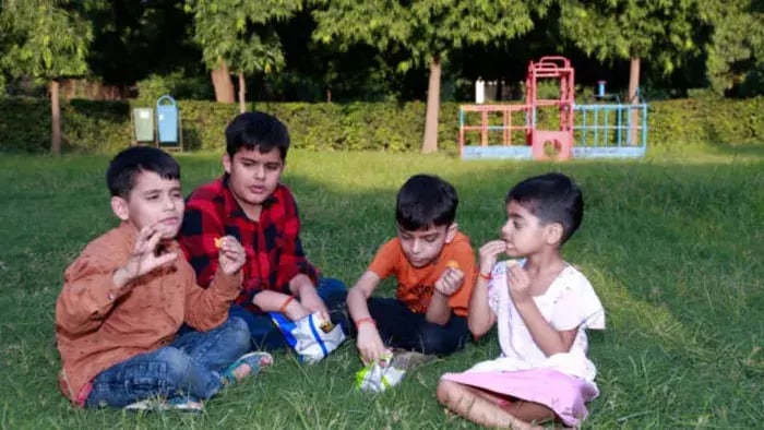 Indian Kid Eating