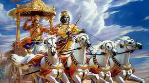 Arjuna And Lord Krishna from Mahabharata