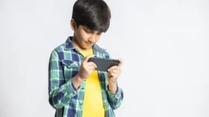 Indian Kids Using Phones