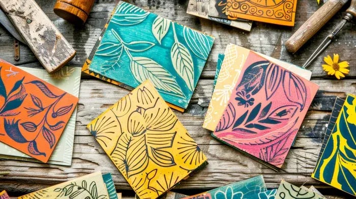 Colorful Patterns On A Canvass