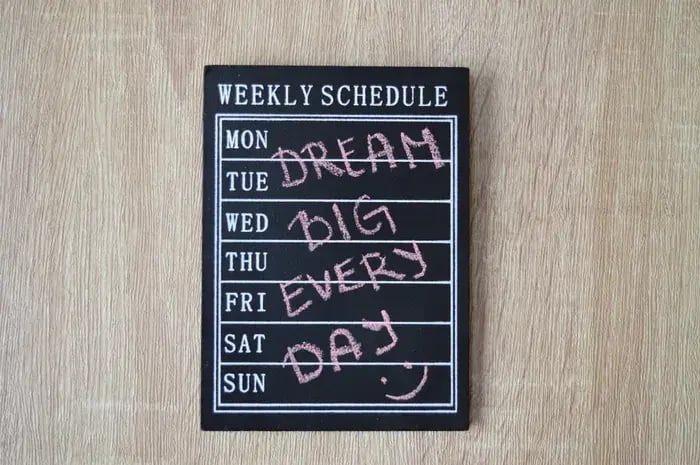 DIY Study Timetable Board