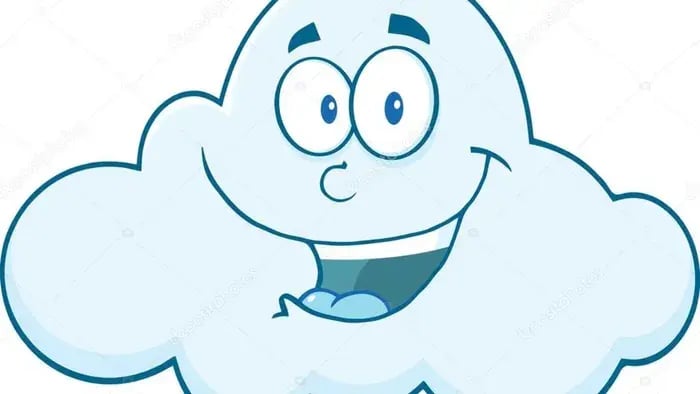 Cloud smiling