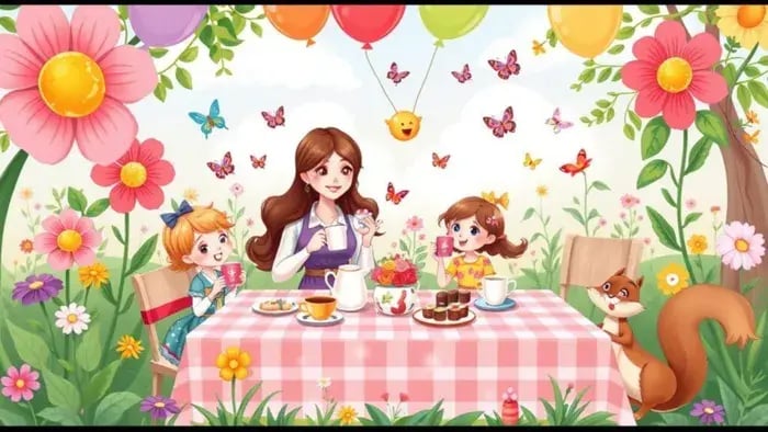 Tea party in a garden