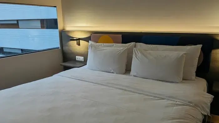well-made bed
