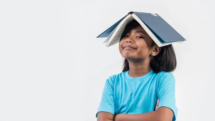 Girl With A Book On Head