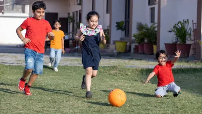 Indian kids playing
