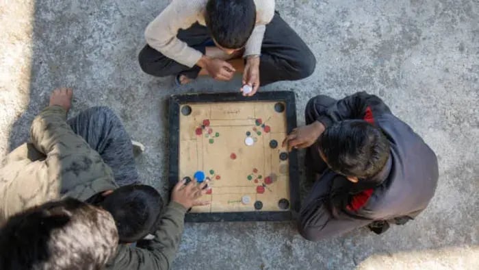 Indian kids playing