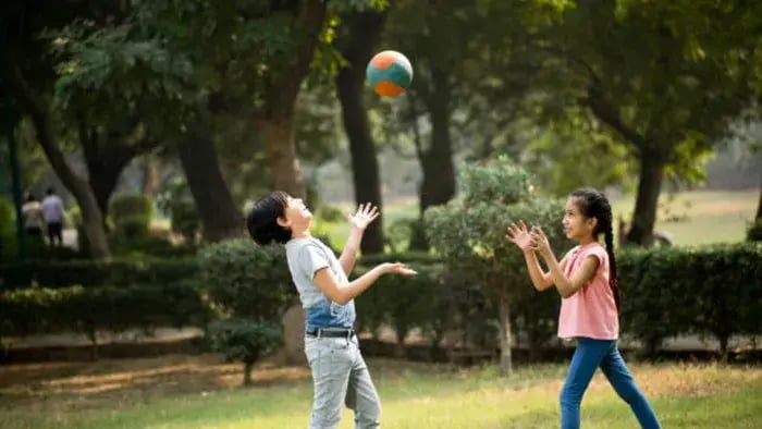 Indian kids playing
